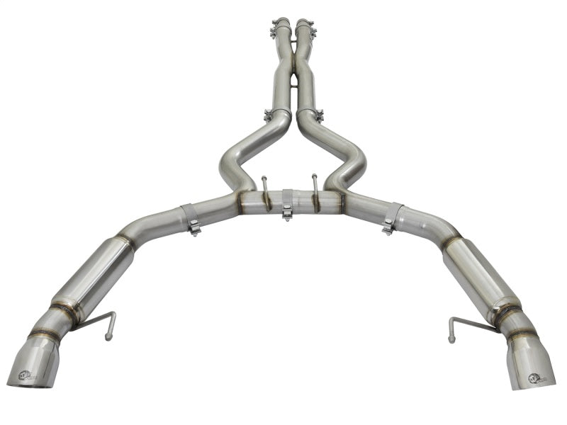 aFe MACHForce XP 3in Aggressive Toned Cat-Back Exhausts w/ Polished Tips 15-17 Ford Mustang V6/V8 Catback aFe