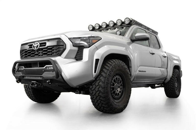 ADD 2024+ Toyota Tacoma Stealth Center Mount Winch Front Bumper w/ Top Hoop Bumpers - Steel Addictive Desert Designs