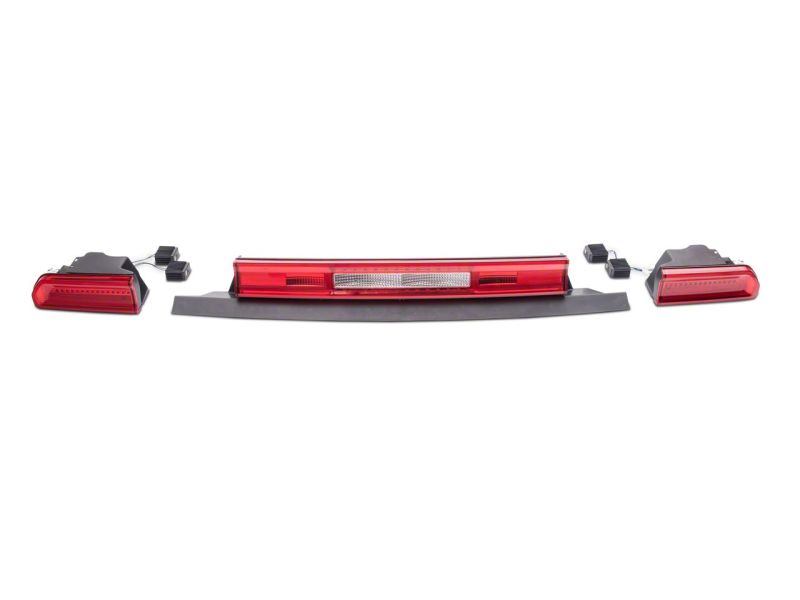Raxiom 08-14 Dodge Challenger LED Tail Lights- Chrome Housing - Red/Clear Lens Tail Lights Raxiom