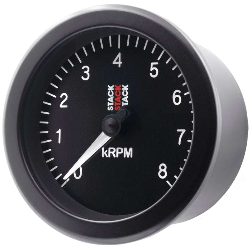 Autometer Stack Sport 88mm 0-8K RPM Tachometer - Black Gauges AutoMeter