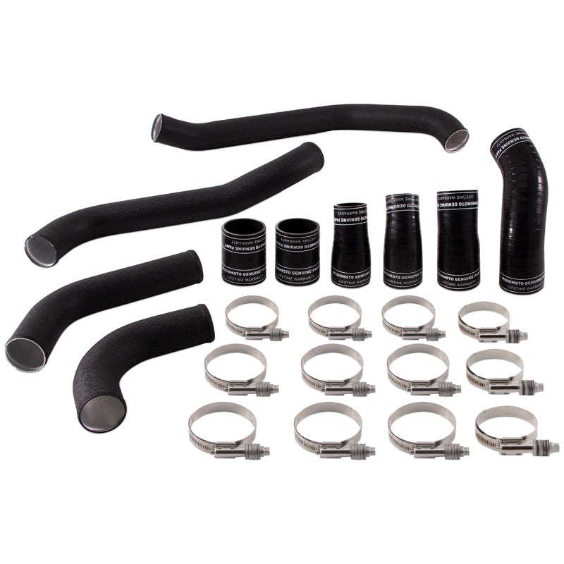 Mishimoto 2017+ Ford F150 3.5L EcoBoost Hot-Side Intercooler Pipe Kit - Wrinkle Black Intercooler Pipe Kits Mishimoto