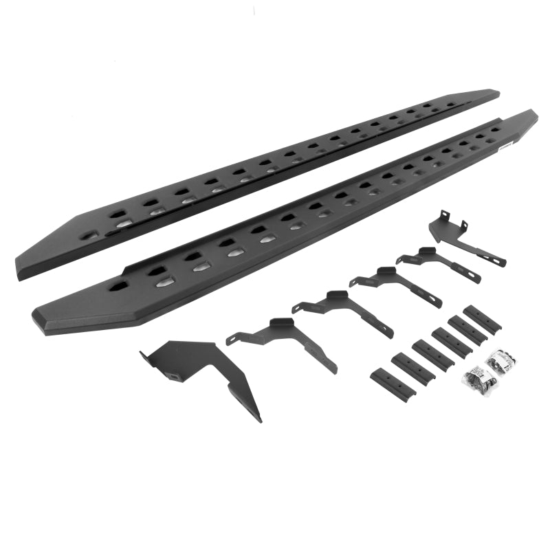 Go Rhino 19-22 Ford Ranger Crew Cab 4DR RB20 Slim Running Boards Kit (Incl. Brackets) - Tex. Blk Running Boards Go Rhino