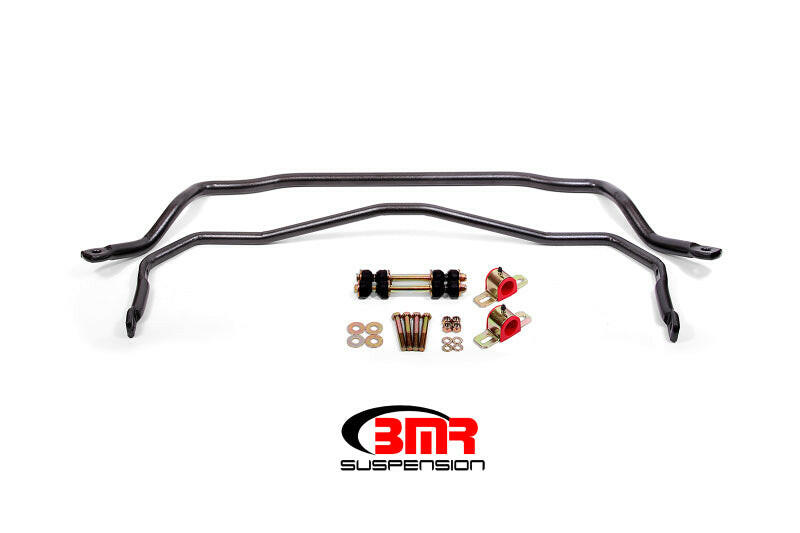 BMR 64-72 A-Body Front & Rear Sway Bar Kit w/ Bushings - Black Hammertone Sway Bars BMR Suspension
