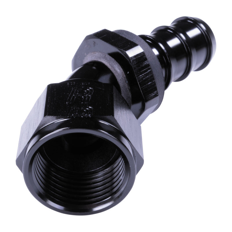 Russell 12AN Twist-Lok 45 Degree Hose End - Black Fittings Russell