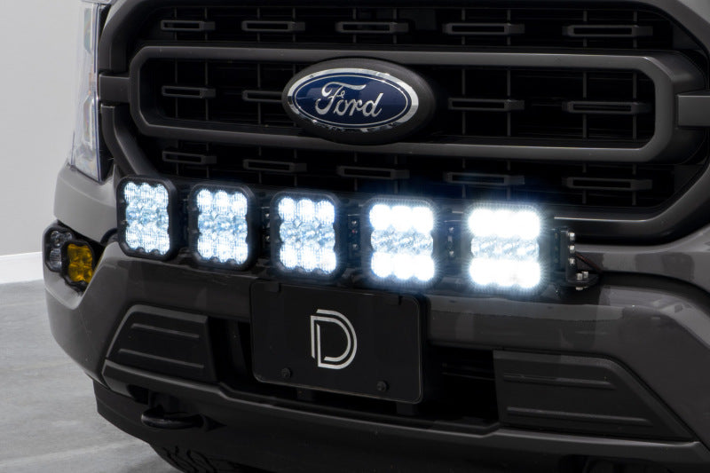 Diode Dynamics 21-22 Ford F-150 SS5 Grille CrossLink Lightbar Kit- Yellow Pro Combo Light Bars & Cubes Diode Dynamics