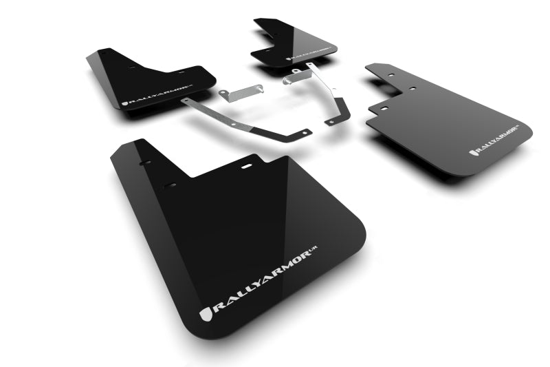 Rally Armor 24-25 Subaru Crosstrek (Wilderness Only) Black UR Mud Flap W/White Logo No Drilling Req Mud Flaps Rally Armor