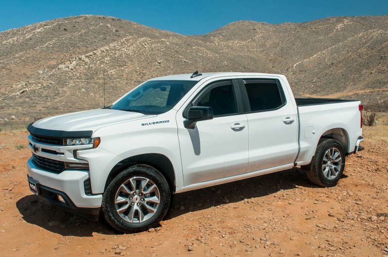 EGR 2019 Chevy 1500 Crew Cab In-Channel Window Visors - Dark Smoke Wind Deflectors EGR