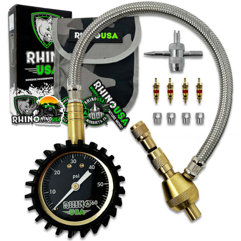 Rhino USA 60Psi Tire Deflator Gauge Gauges Rhino USA