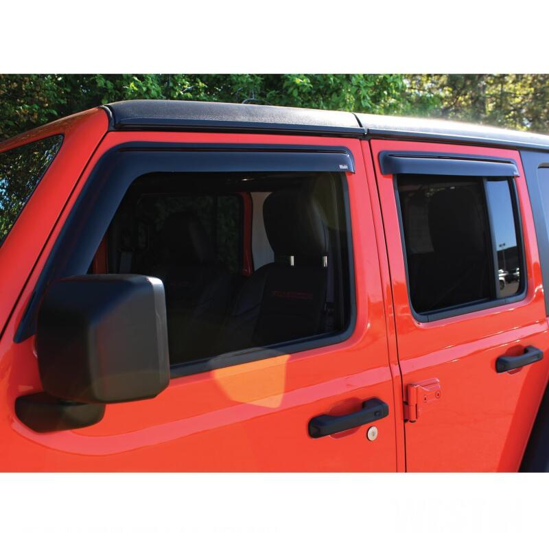 Westin 2018-2019 Jeep Wrangler JL Wade Slim Wind Deflector 2pc - Smoke Wind Deflectors Westin
