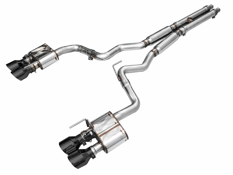 AWE 2024 Ford Mustang GT Fastback S650 RWD SwitchPath Catback Exhaust w/ Quad Diamond Black Tips Catback AWE Tuning