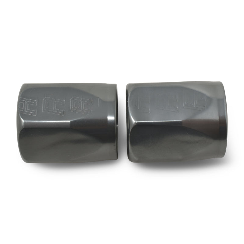 Russell Hose End Socket -10 AN Polished & Gray Anodized (2 Pack) Fittings Russell