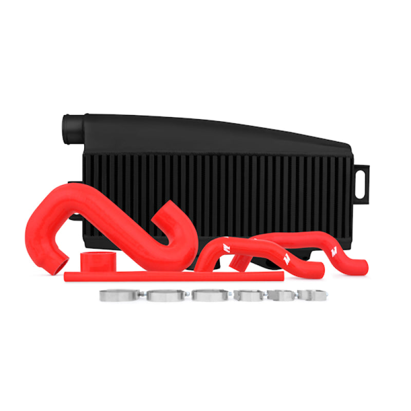 Mishimoto Subaru 02-07 WRX/04-07 STi Top-Mount Intercooler Kit - Powder Coated Black & Red Hoses Intercoolers Mishimoto