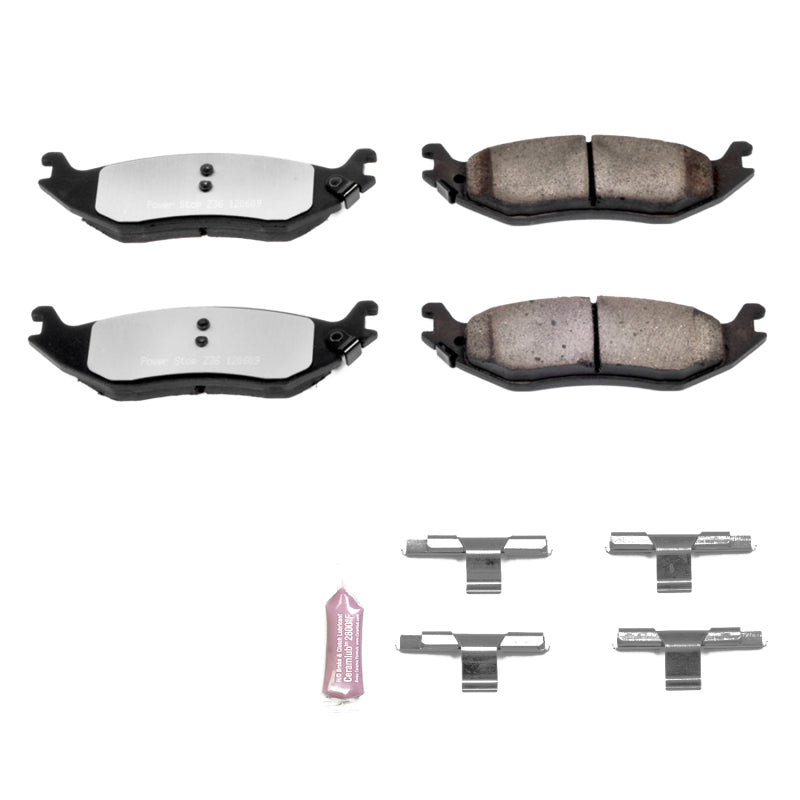 Power Stop 07-09 Chrysler Aspen Rear Z36 Truck & Tow Brake Pads w/Hardware Brake Pads - Performance PowerStop