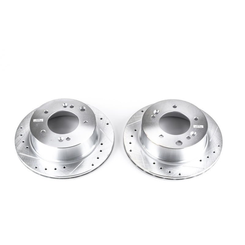 Power Stop 03-06 Kia Sorento Rear Evolution Drilled & Slotted Rotors - Pair Brake Rotors - Slot & Drilled PowerStop
