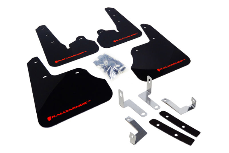 Rally Armor 12-16 Subaru Impreza 4D/5D Black UR Mud Flap w/Red Logo Mud Flaps Rally Armor