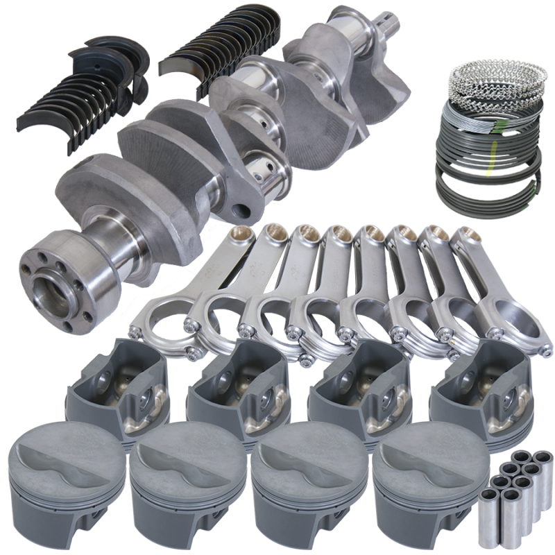 Eagle Chevy LT1 350 1Pc 3.480in Crank 5.700in H-Beam -5cc Flat Top 4.030in Pistons Rotating Assembly Rotating Assemblies Eagle