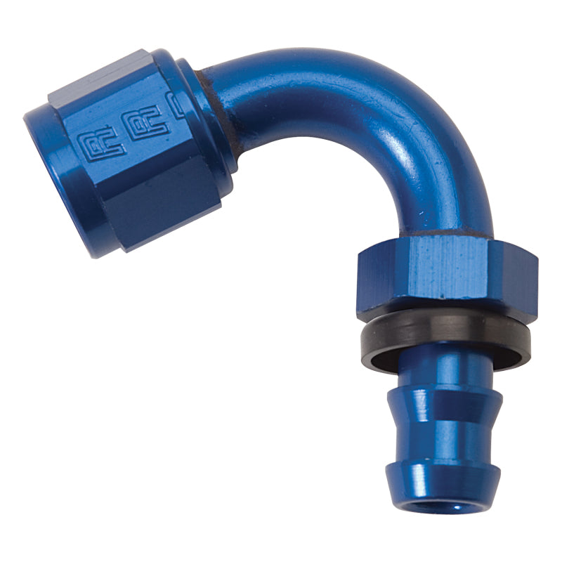 Russell Performance -8 AN Twist-Lok 150 Degree Hose End (3/4in Radius) Fittings Russell