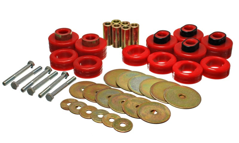 Energy Suspension Cab Mount Set - Std Cab - Red Bushing Kits Energy Suspension
