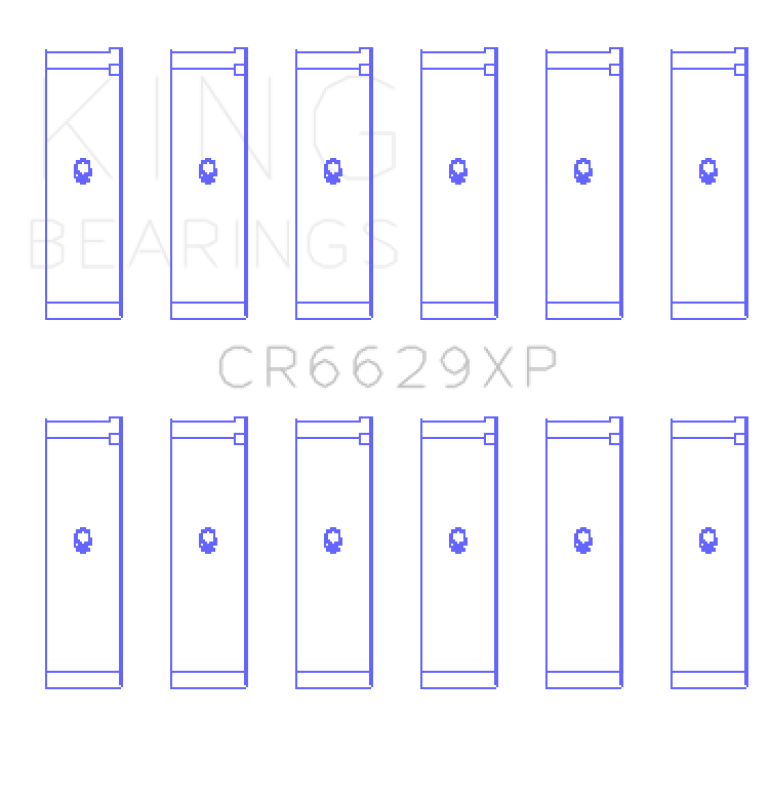 King Engine Bearings Mitsubishi 6G72 (Size 0.25) Connecting Rod Bearing Set Bearings King Engine Bearings