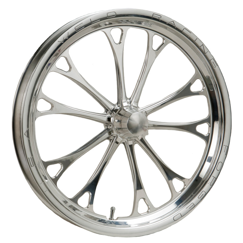 Weld V-Series 1-Piece 17x3.5 / Strange Spindle MT / 1.75in. BS Polished Wheel - Non-Beadlock Wheels - Forged Weld