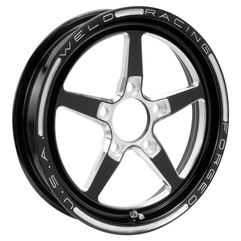 Weld Alumastar 1-Piece 15x3.5 / 5x4.75 BP / 1.75in. BS Black Wheel - Non-Beadlock Wheels - Forged Weld