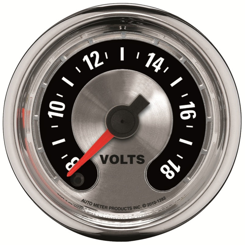 Autometer American Muscle 52mm Full Sweep Electric 8-18 Volts Voltmeter Gauge Gauges AutoMeter