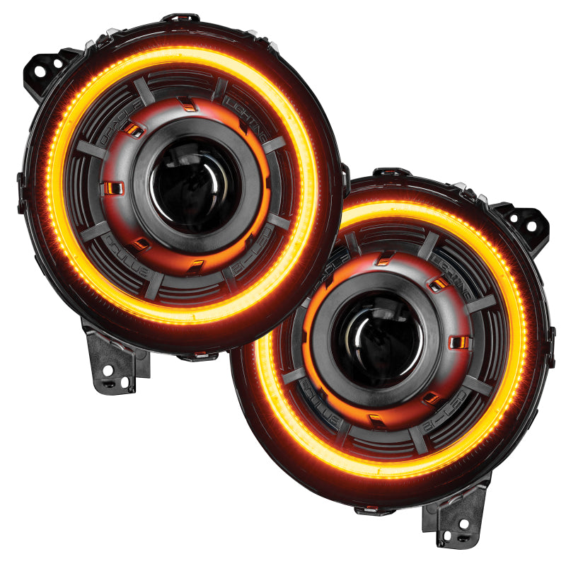 Oracle Jeep JL/Gladiator JT Oculus Bi-LED Projector Headlights - Amber/White Switchback Headlights ORACLE Lighting