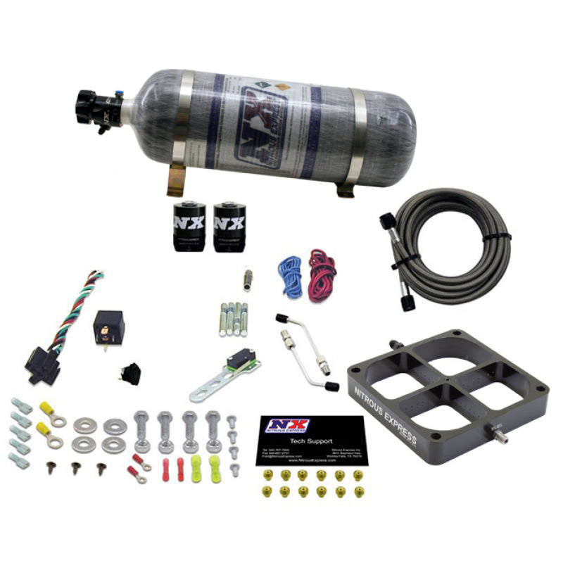 Nitrous Express Single Entry Crossbar 8500 Based Throttle Body Nitrous Kit w/12lb Composite Bottle Nitrous Systems Nitrous Express