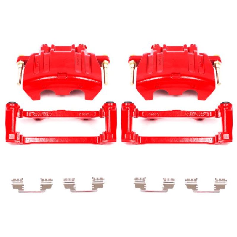 Power Stop 05-11 Chrysler 300 Front Red Calipers w/Brackets - Pair Brake Calipers - Perf PowerStop