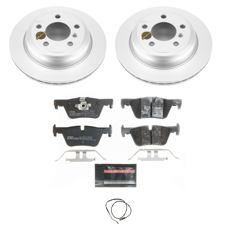 Power Stop 13-18 BMW 320i xDrive Rear Euro-Stop Brake Kit Brake Kits - OE PowerStop