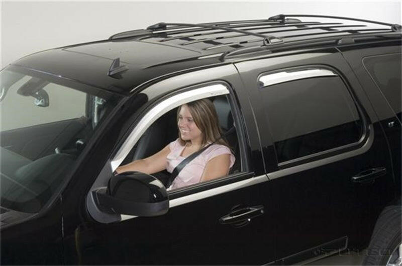 Putco 07-14 Chevrolet Tahoe (Set of 4) Element Chrome Window Visors Wind Deflectors Putco