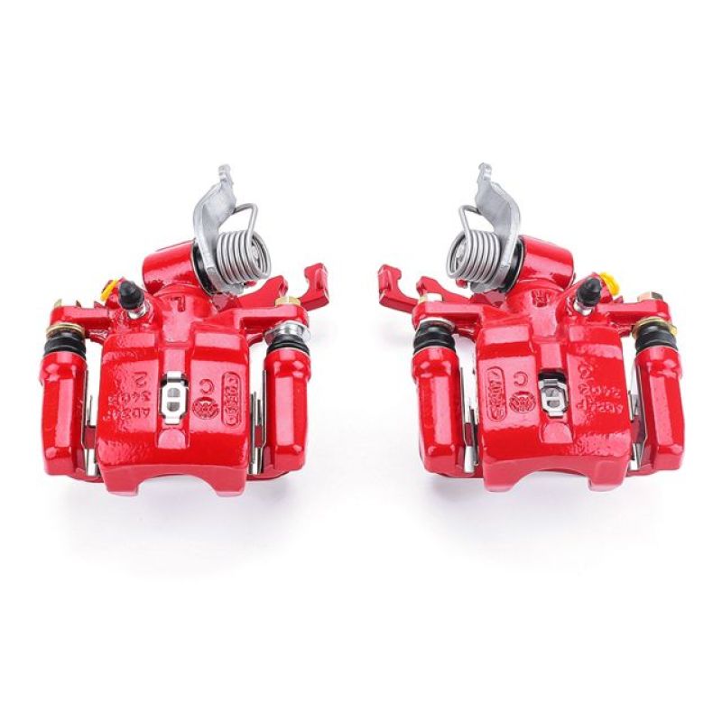 Power Stop 98-02 Honda Accord Rear Red Calipers w/Brackets - Pair Brake Calipers - Perf PowerStop