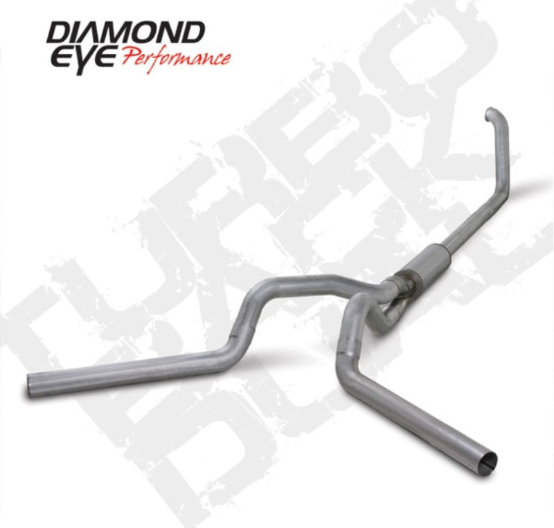 Diamond Eye KIT 4in TB DUAL AL: 00-03 FORD 7.3L F250/F350 Turbo Back Diamond Eye Performance