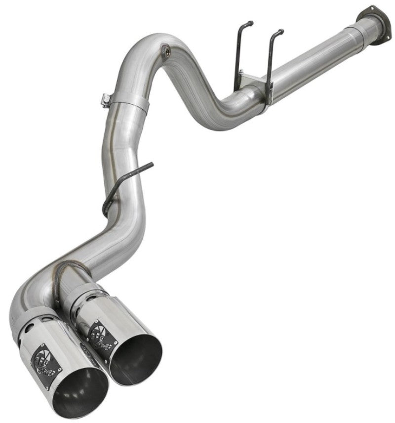 aFe Power 15-16 Ford F250/F350 6.7L Diesel Rebel XD 4in 409 SS DPF-Back Exhaust System - Pol Tips DPF Back aFe