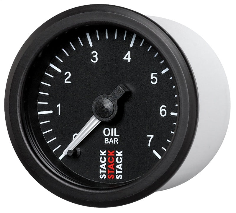 Autometer Stack 52mm 0-7 Bar M10 Male Pro Stepper Motor Oil Pressure Gauge - Black Gauges AutoMeter