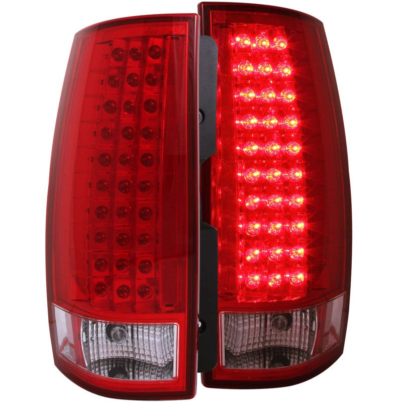 ANZO 2007-2014 Chevrolet Suburban LED Taillights Red/Clear Tail Lights ANZO