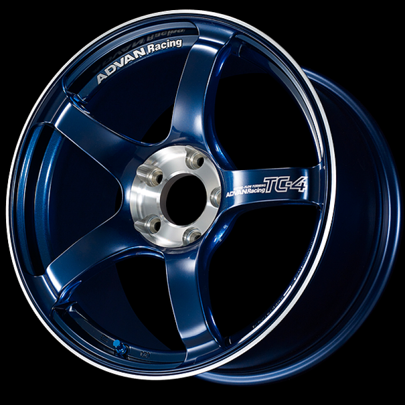 Advan TC-4 SE 18x9.5 / +45 Offset / 5x114.3 / 73mm Bore / Racing Indigo Blue and Diamond Cut Wheels - Cast Advan