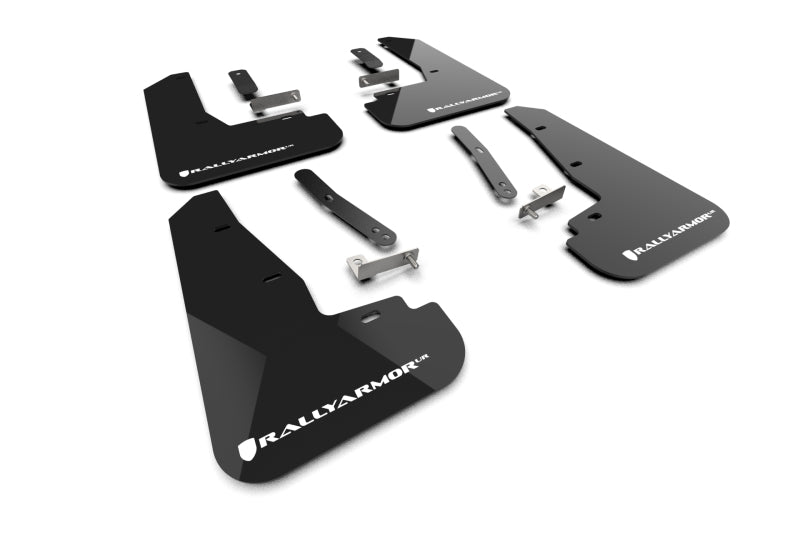 Rally Armor 25-26 Kia EV6 Base Light/GT/GT-Line Black Mud Flap - White Logo Mud Flaps Rally Armor