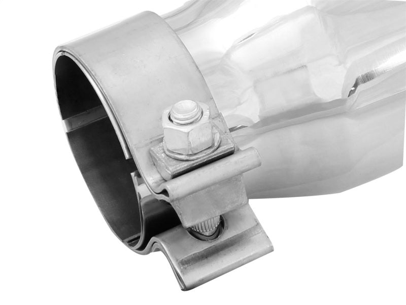 aFe MACH Force-Xp 2.5in Inlet x 3-1/2in Outlet x 6in Length 2.5in 304 Stainless Steel Exhaust Tip Catback aFe