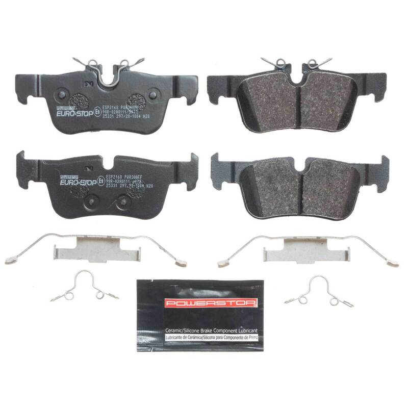 Power Stop 17-19 Mini Cooper Countryman Euro-Stop ECE-R90 Rear Brake Pads Brake Pads - OE PowerStop