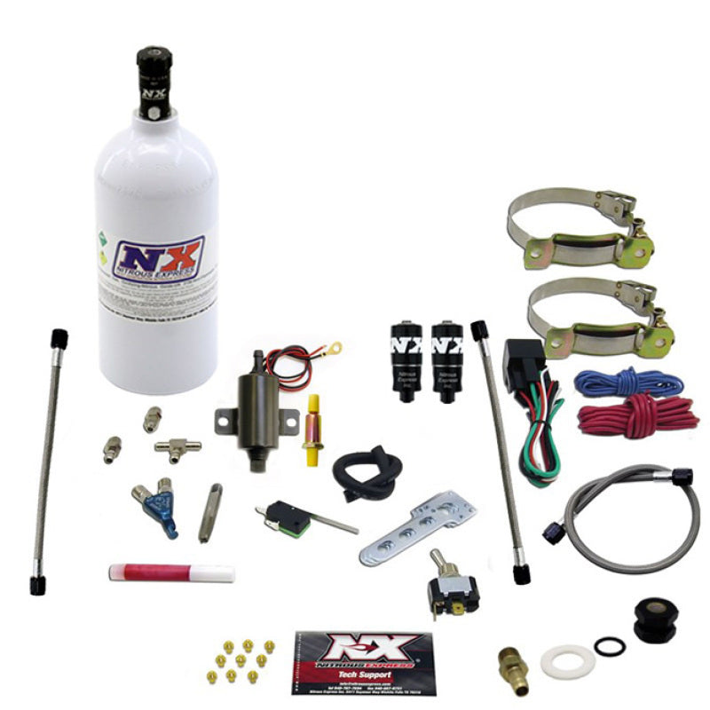 Nitrous Express 2 Cyl Piranha Nitrous Kit (V-Twins w/Single Carb) w/2.5lb Bottle Nitrous Systems Nitrous Express