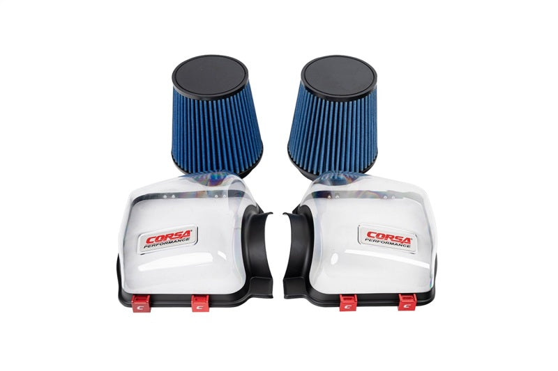 Corsa 24-25 Ford Mustang GT 5.0L Clear Lids & Oiled Filters Air Filters - Universal Fit CORSA Performance