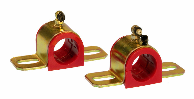 Prothane Universal 90 Deg Greasable Sway Bar Bushings - 32MM - Type B Bracket - Red Sway Bar Bushings Prothane