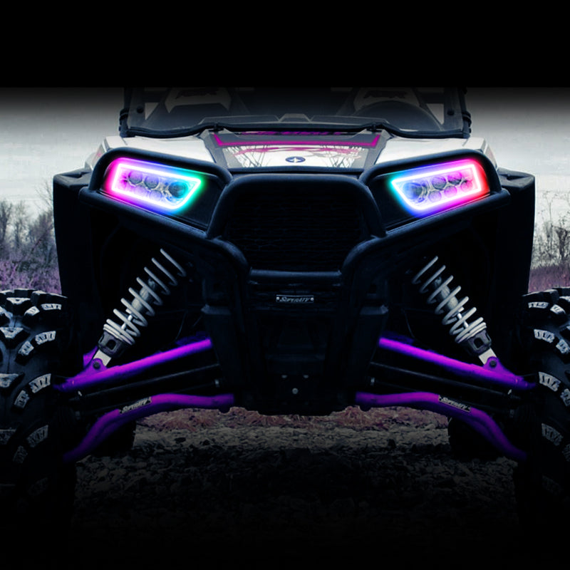 Oracle 1421 Polaris RZR 900/1000 Turbo Dynamic RGB+A Seq Turn Signal Headlight Halo Kit Headlights ORACLE Lighting