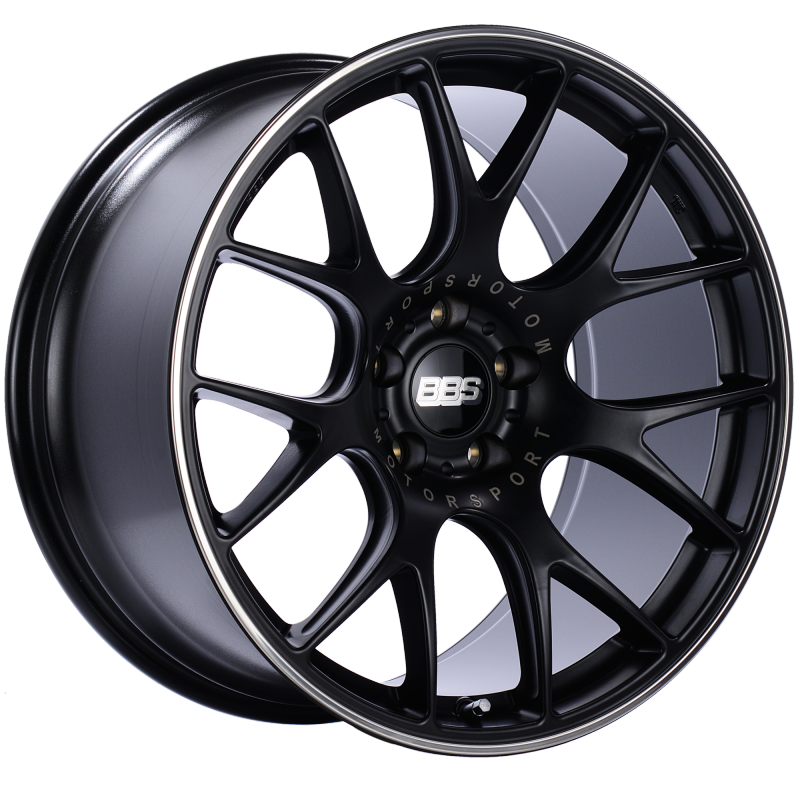 BBS CH-R 20x10.5 5x120 ET24 Satin Black Polished Rim Protector Wheel -82mm PFS/Clip Required Wheels - Cast BBS