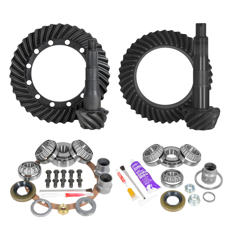 Yukon Ring & Pinion Gear Kit Front & Rear for Toyota 9.5/8R Diff (w/o Factory Locker) 5.29 Ratio Differential Install Kits Yukon Gear & Axle