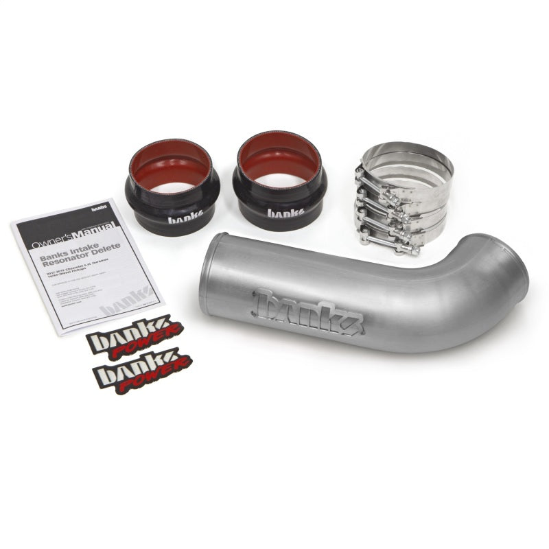 Banks Power 17-19 GM 2500/3500 6.6L L5P Intake Resonator Delete System - Natural Finish Connecting Pipes Banks Power