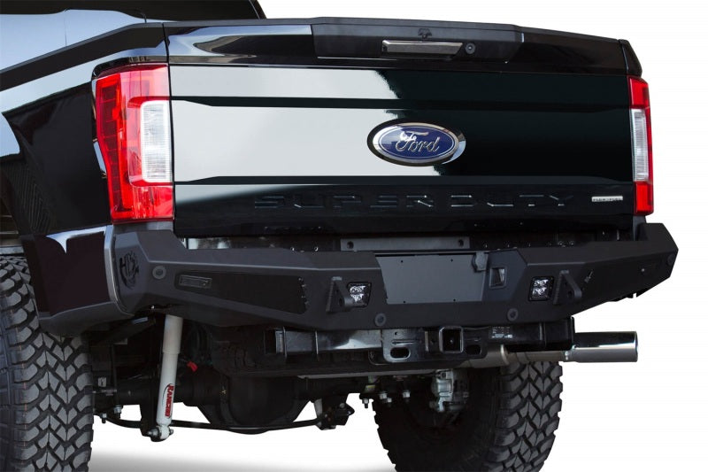 Addictive Desert Designs 17-18 Ford F-250 HoneyBadger Rear Bumper w/ Backup Sensor Cutouts Bumpers - Steel Addictive Desert Designs