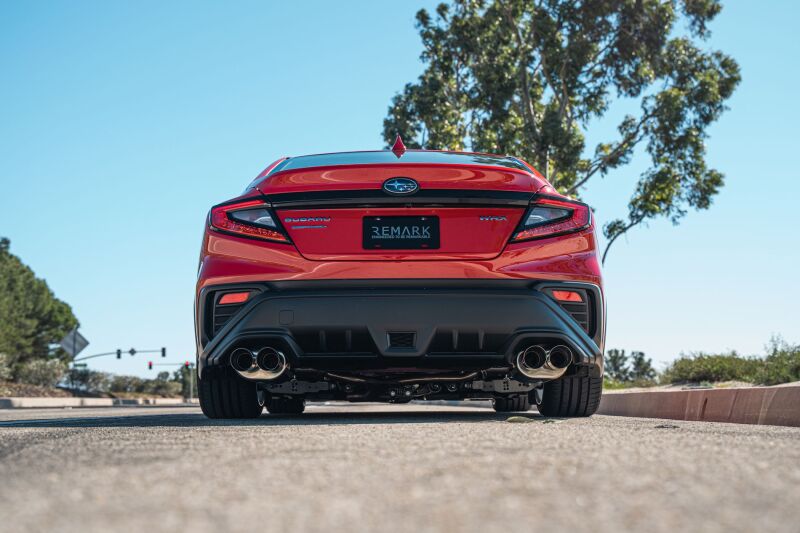 Remark 2022+ Subaru WRX VB Axle Back Exhaust w/Burnt Stainless Steel Dual Wall Tip Axle Back Remark