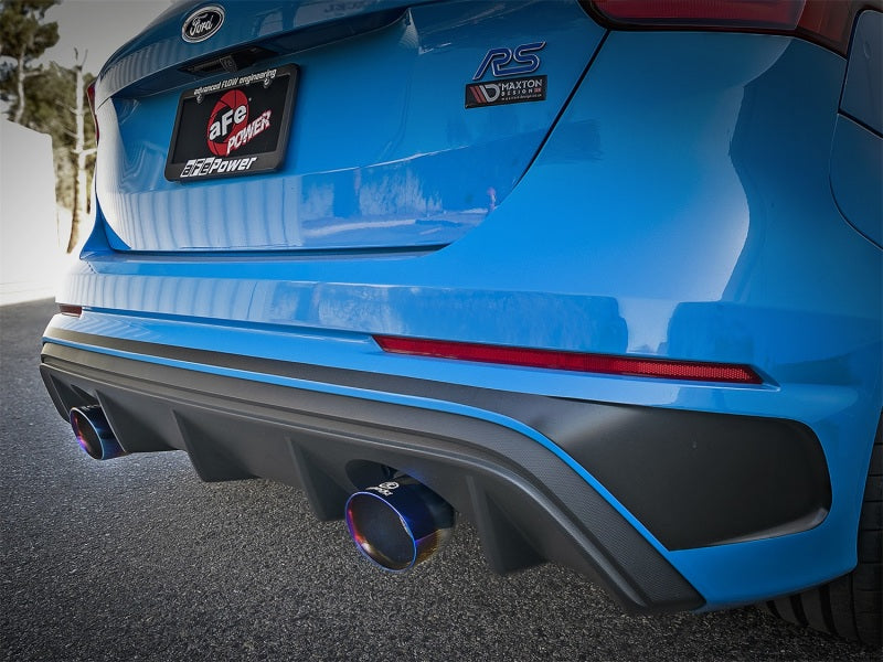aFe Takeda 3in 304 SS Axle-Back Exhaust System w/ Blue Flame Tip 16-18 Ford Focus RS 2.3L (t) Axle Back aFe
